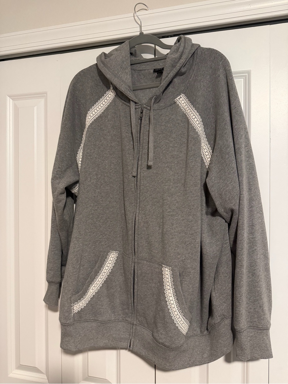 torrid Heather Gray Fleece Zip Hoodie